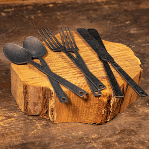 Barebones Matte Black 6-Piece Flatware Set