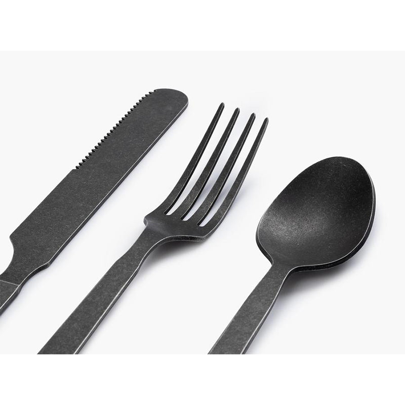 3-Piece Matte Black Flatware Set