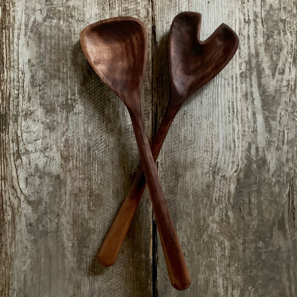 Walnut Salad Servers