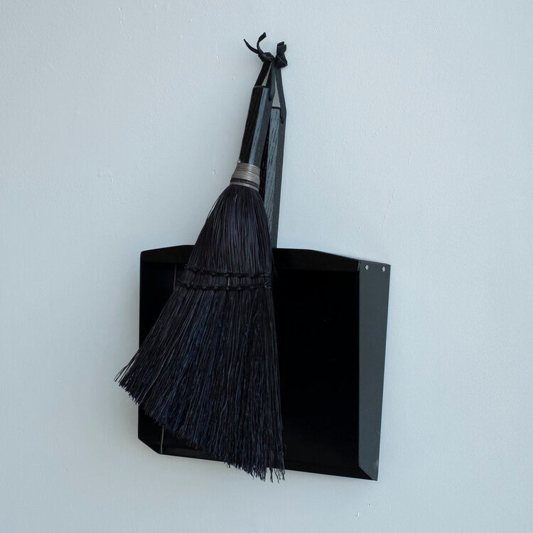 Black Whisk Broom & Dustpan Set