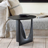 Oak Geometric black side table