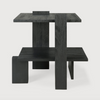 Teak Abstract Side Table