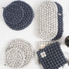 trivet oval - raw grey