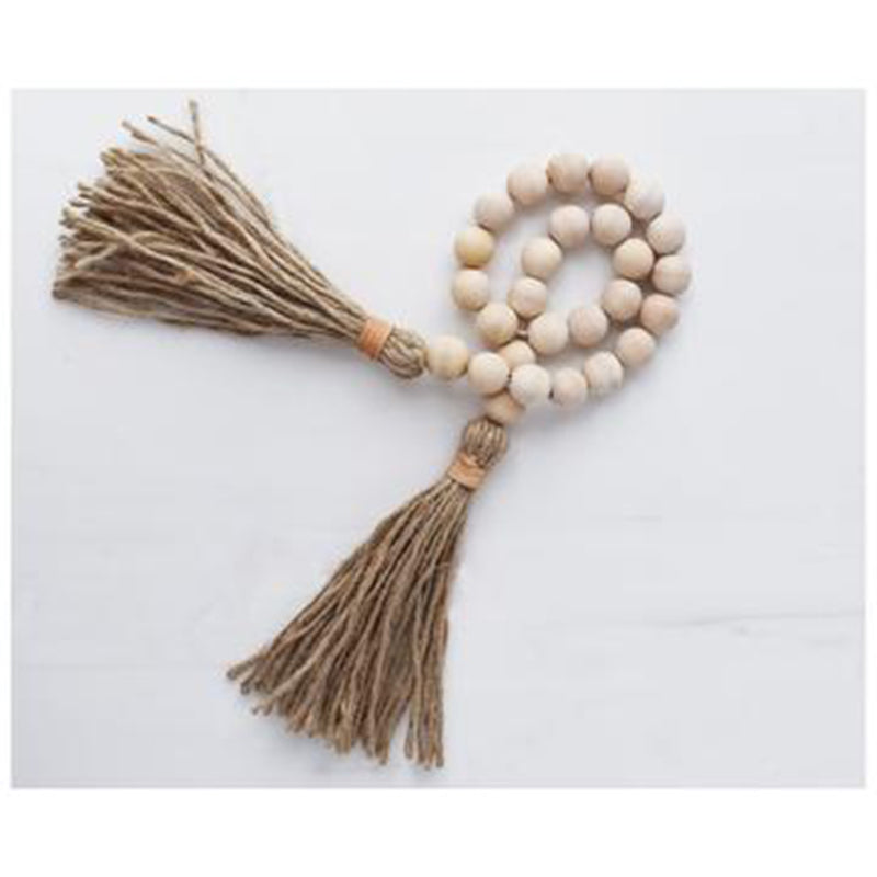 Wood Garland- Jute & Leather